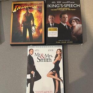 DVD Movie Collection: Indiana Jones, The King's Speech, Mr. & Mrs. Smith